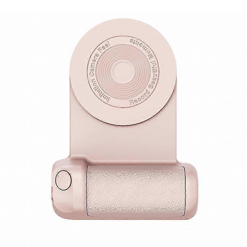 Magnetic Camera Grip Bluetooth Bracket with Detachable Bluetooth Shutter Remote and Cold Start, for iPhone, Samsung, Android, Pink