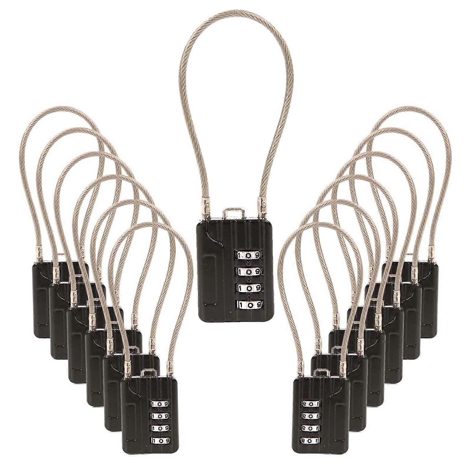 Versatile 12-Piece Resettable 4-Digit Combination Travel Lock Luggage Set – Own Password Set-Up