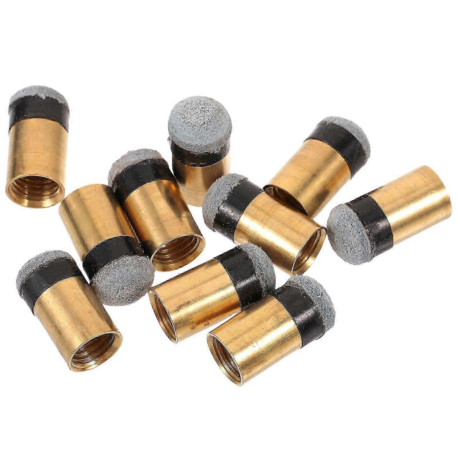 10Pcs Billiard Cue Tips Professional Cue Tips Leather Billiard Tip Replacements Pool Cue Accessories