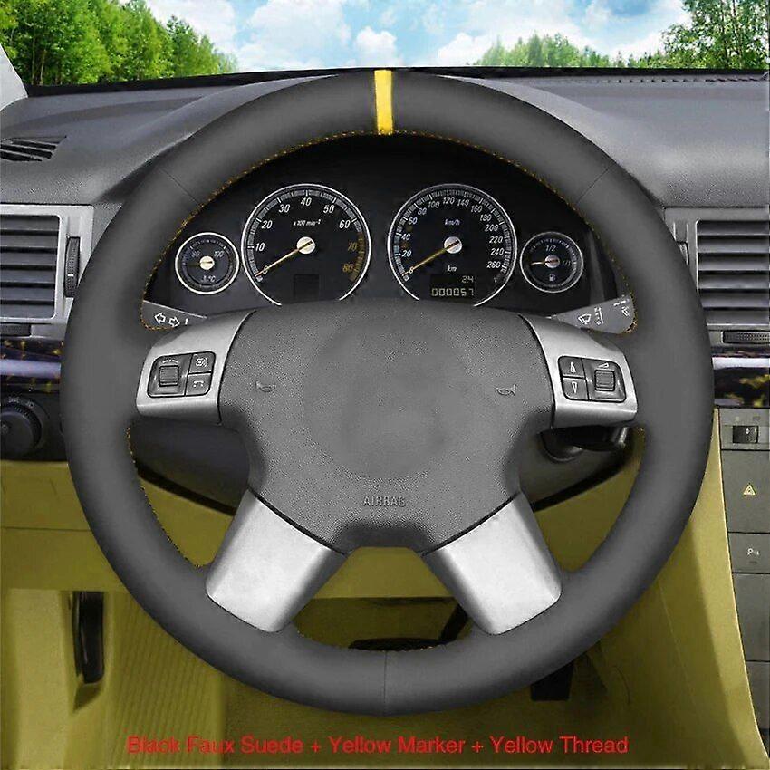Black Faux Leather Steering Wheel Cover For Opel Vectra C 2002-2005 Signum 2003-2005 Vauxhall Vectra Signum Holden Vectra 2004