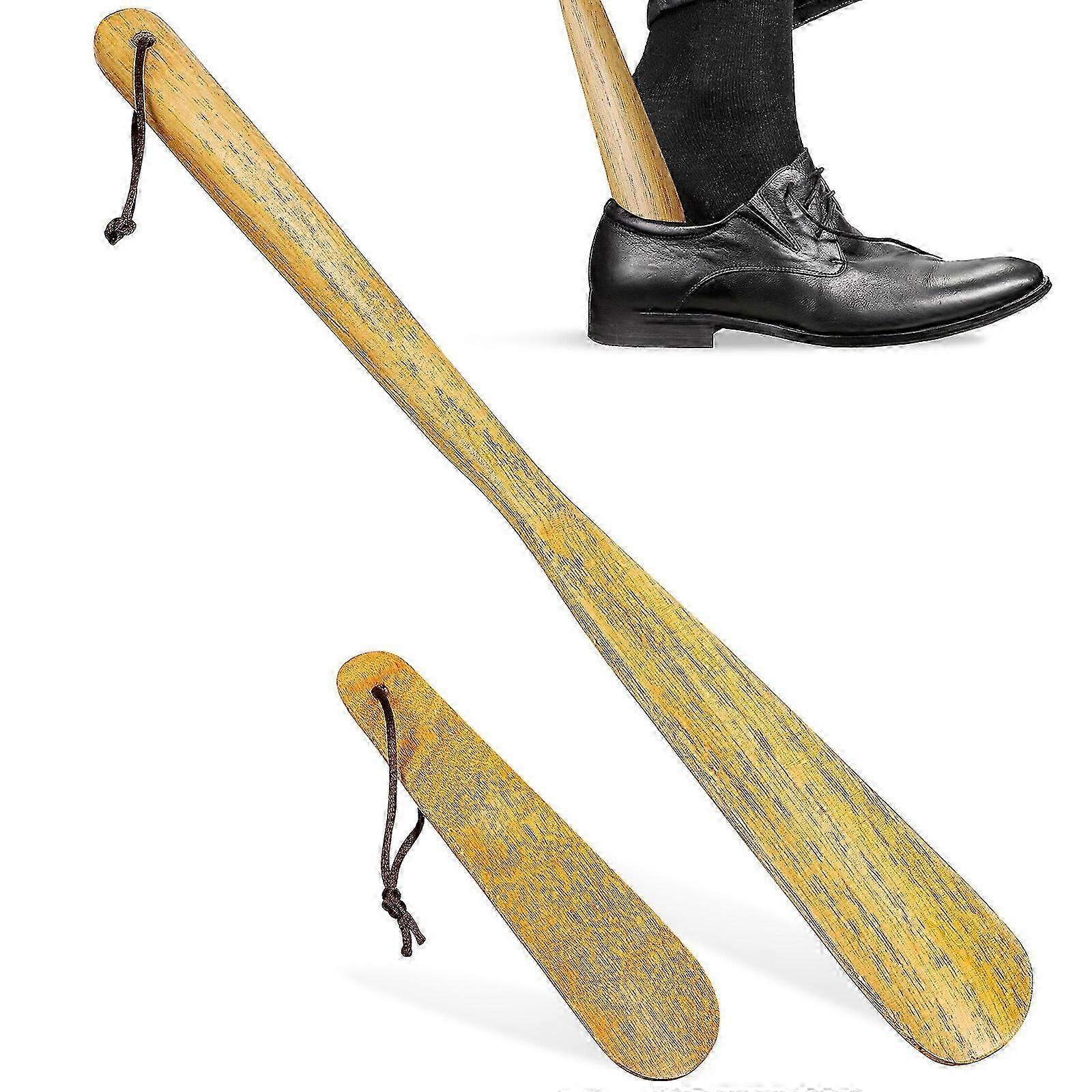 2 Pcs Shoe Horns Long and Short Handle Lazy Shoe Helpers Shoe Horns for Women Men Elderly