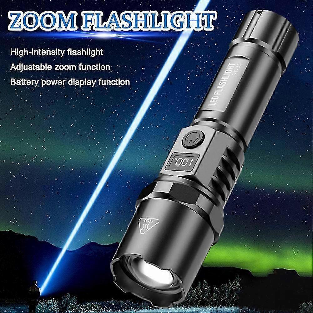 Powerful Flashlight Telescopic Zoom Outdoor Portable Emergency Waterproof