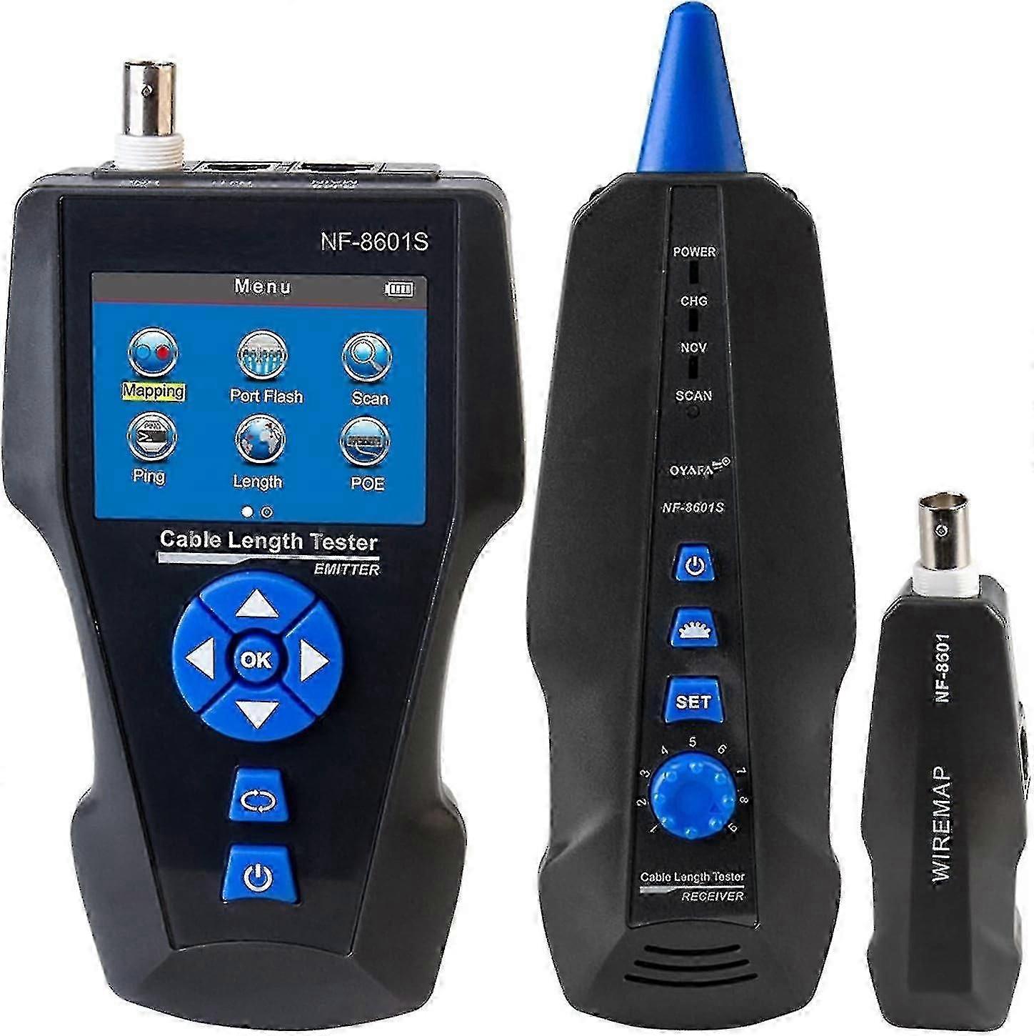 Handheld Fiber Optic Tester Nf-8601s Rj45 Rj11 Network Cable Multifunction Tdr Tester Length With P