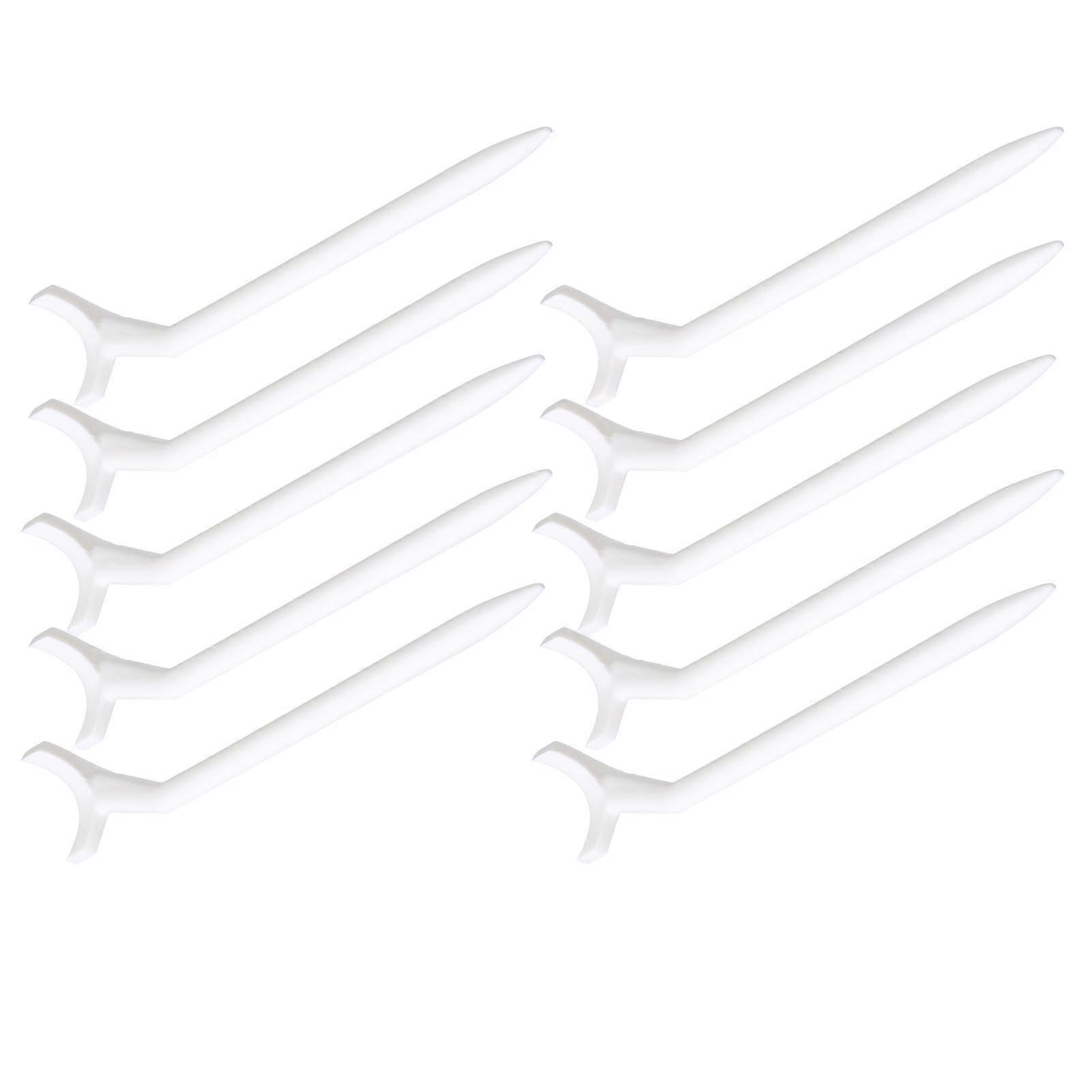 10pcs Plastic Golf Ball Tees White Durable Lightweight Accessory for Training Practicing