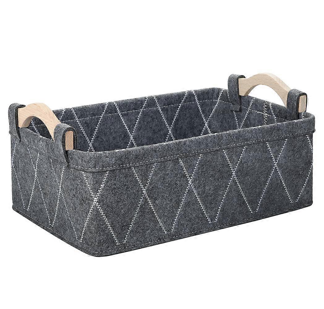 Dog Toy Basket Collapsible Storage Bins Small Grey Cubes for Closet Shelves Organizers for Towels Books and Magazines