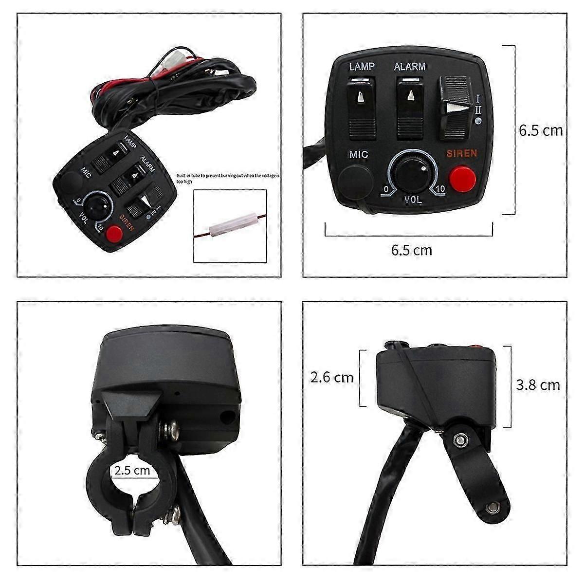 Motorcycle Switch Handle Controller for Electric Startup Headlight Speaker Warning Light Volume Con