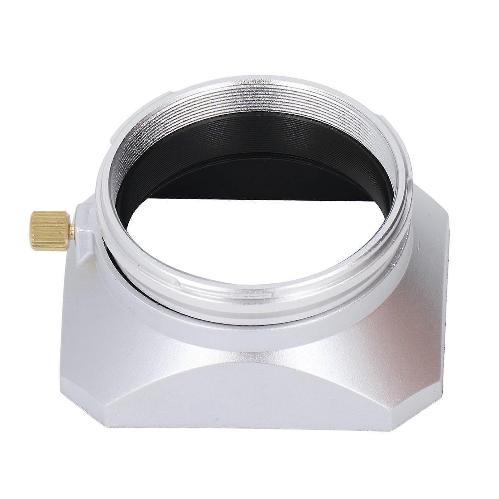 Lens Hood Square Retro Digital Camera Lens Hood Shade for Fujifilm X100 Series for 49mm Filters Silver