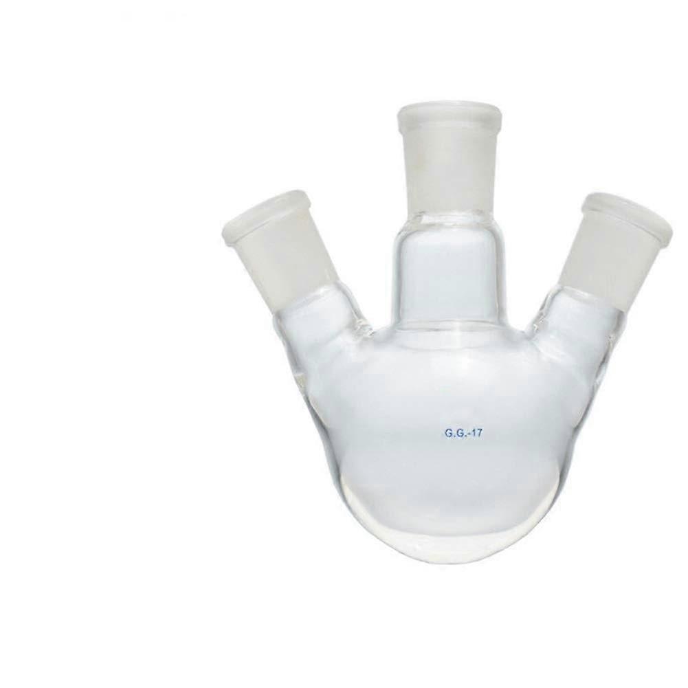 2000ml Lab Distilling Flask 24/24/24 Joint, Round Bottom, 3.3 Borosilicate Glass Heat Resistant