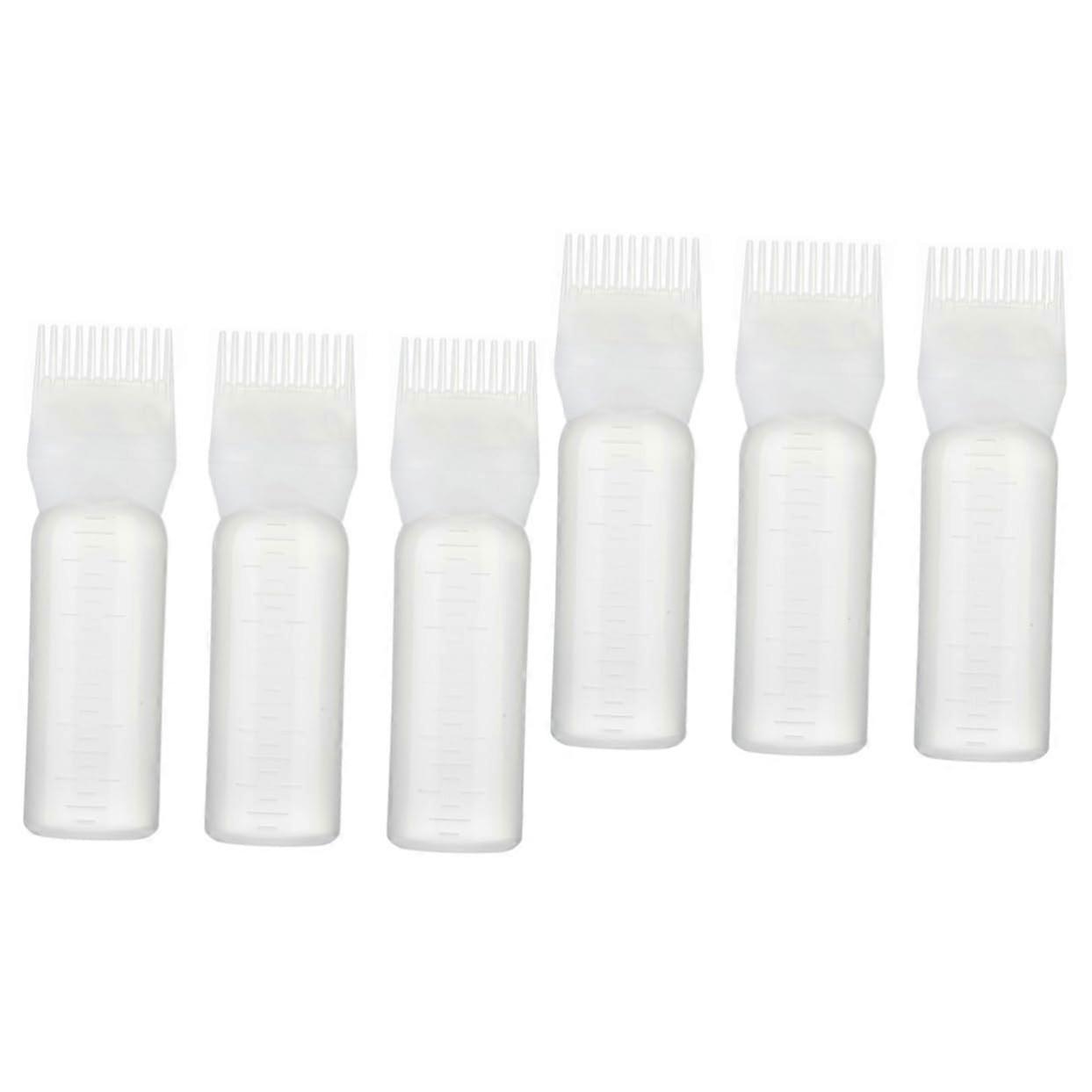 Hair Dye Applicator Bottle Comb Set - 2 Sets of 3pcs with Graduated Scale for Hair Coloring and Styling