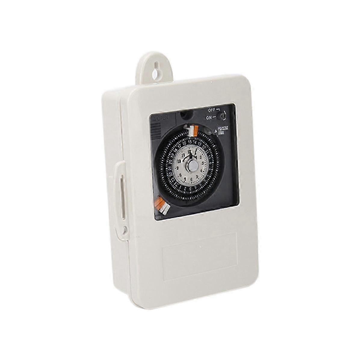 Mechanical Timer Switch with Battery, 15-Min Minimum Timing Industrial Time Control