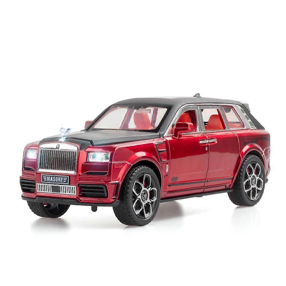 Toy Car Model Cullinan 1/24 Scale Red Die-cast Alloy Vehicle with Sound and Light Features