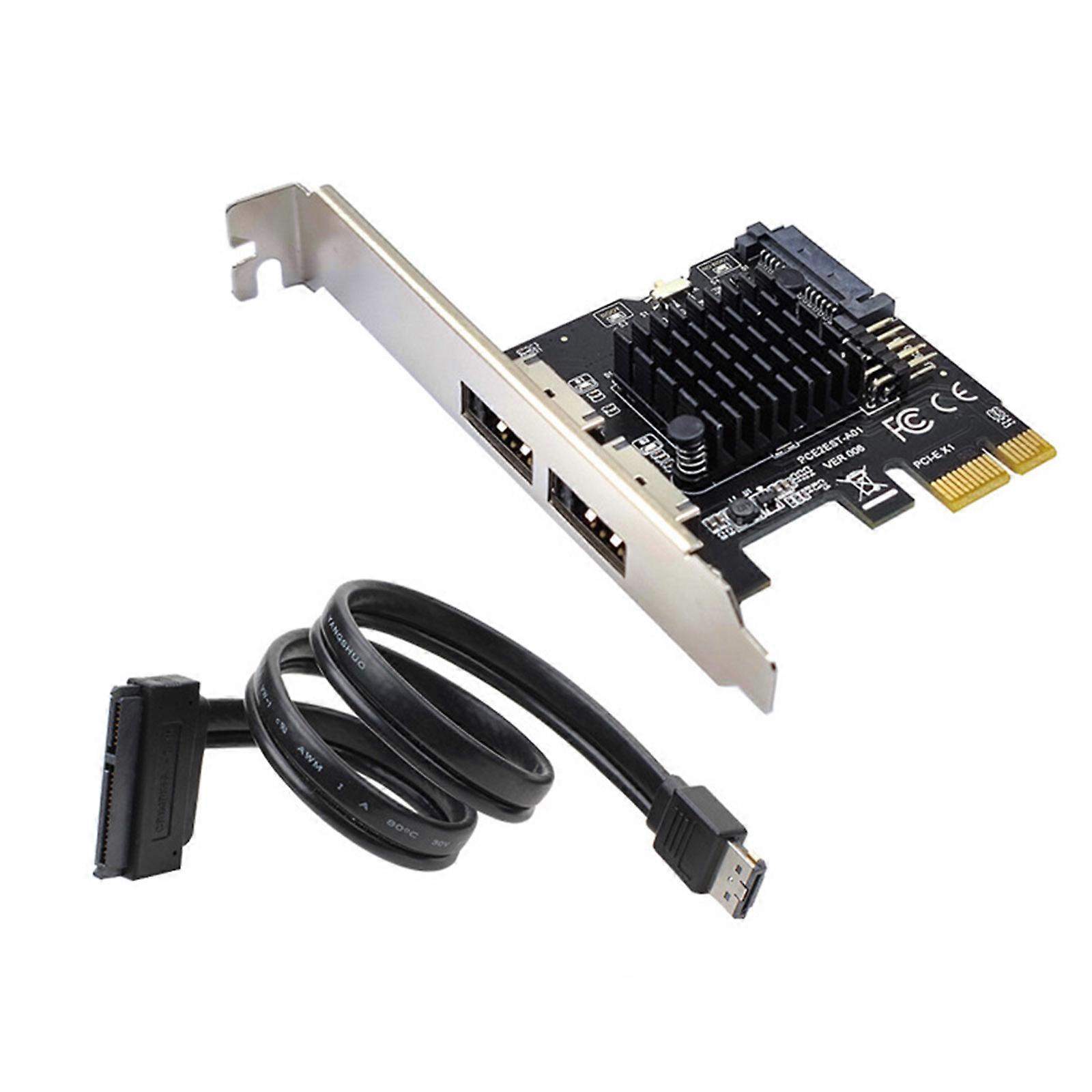 pci e to Power eSATA USB Expansion Card PCE2EAT-A01 Model ASMeia ASM1061 Chip Support AHCI1.0 mode and IDE mode