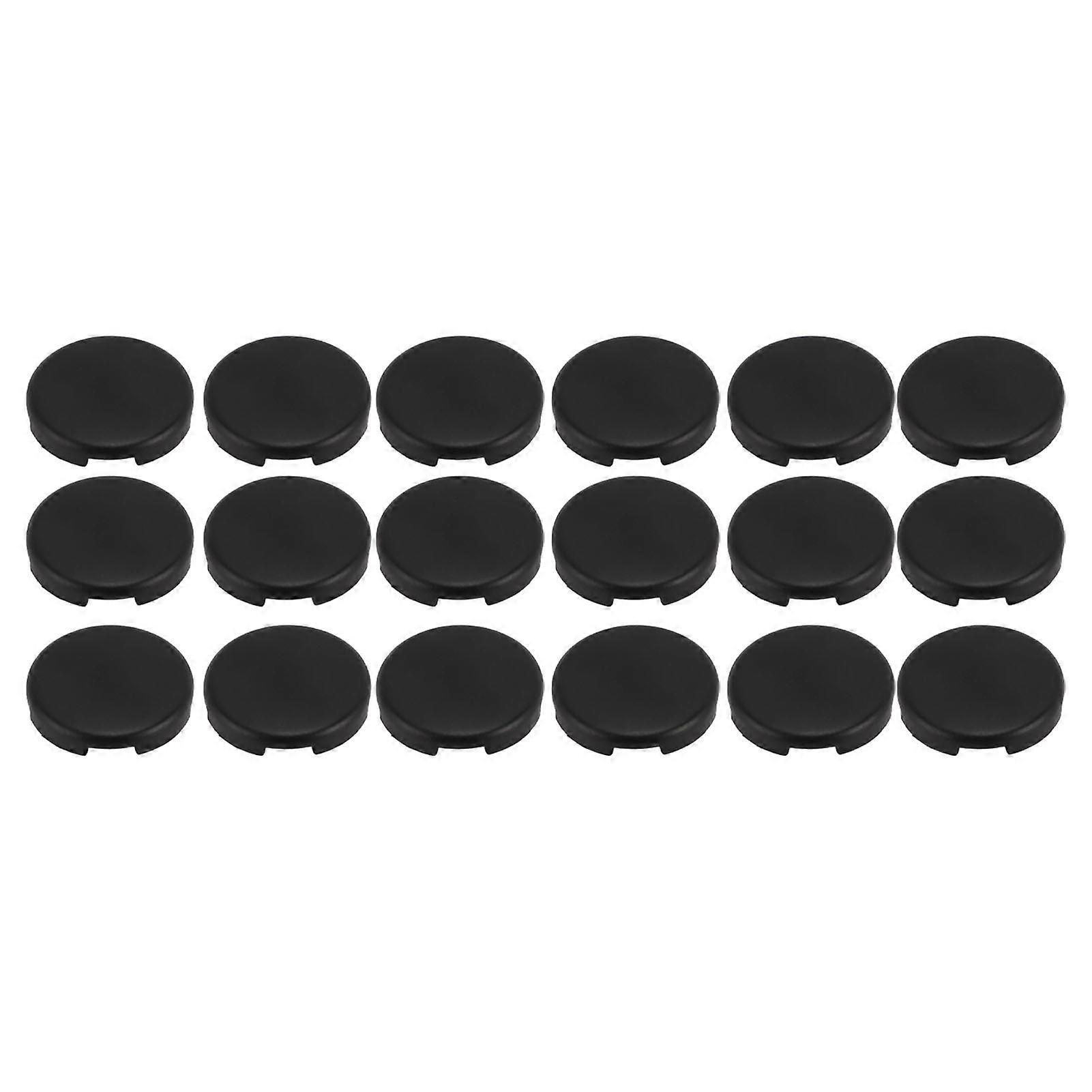 18pcs Joystick Replacement Caps 25.3mm Matte Black Anti-Slip Gaming Button Covers