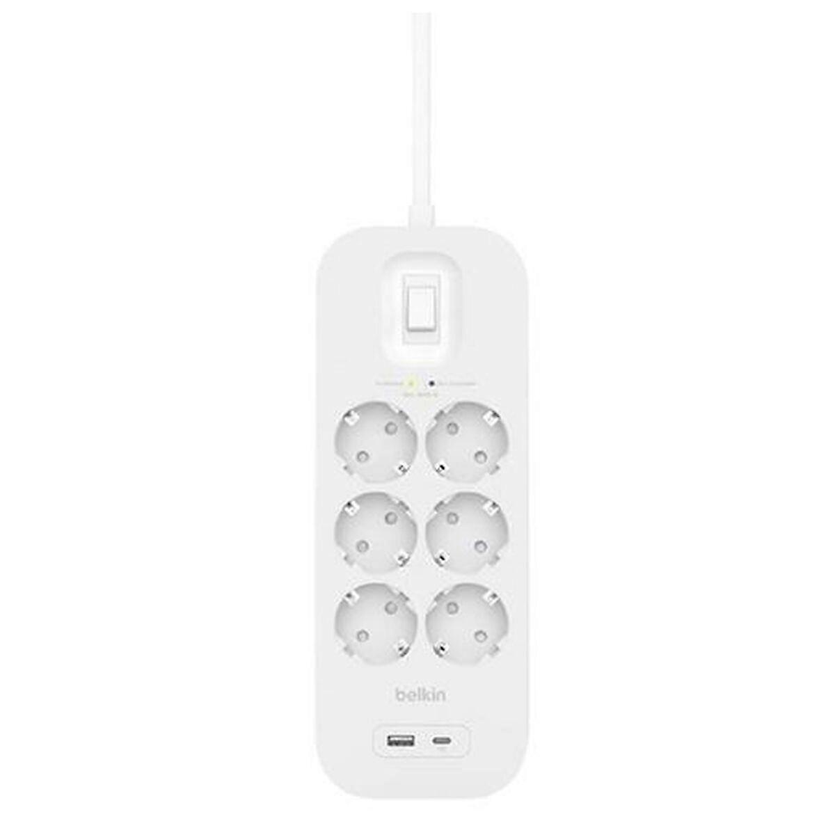 Power Socket - 6 Sockets with Switch Belkin Connect SRB002VF2M White