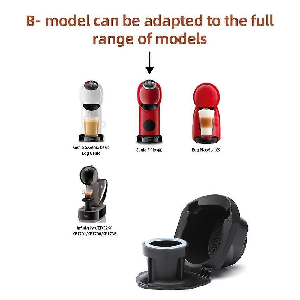 Reusable Coffee Pods Adapter Converter Holder for Espresso Refillable Coffee Capsule Adapter with Spoon and Cleaning Brush Compatible with Dolce Gust