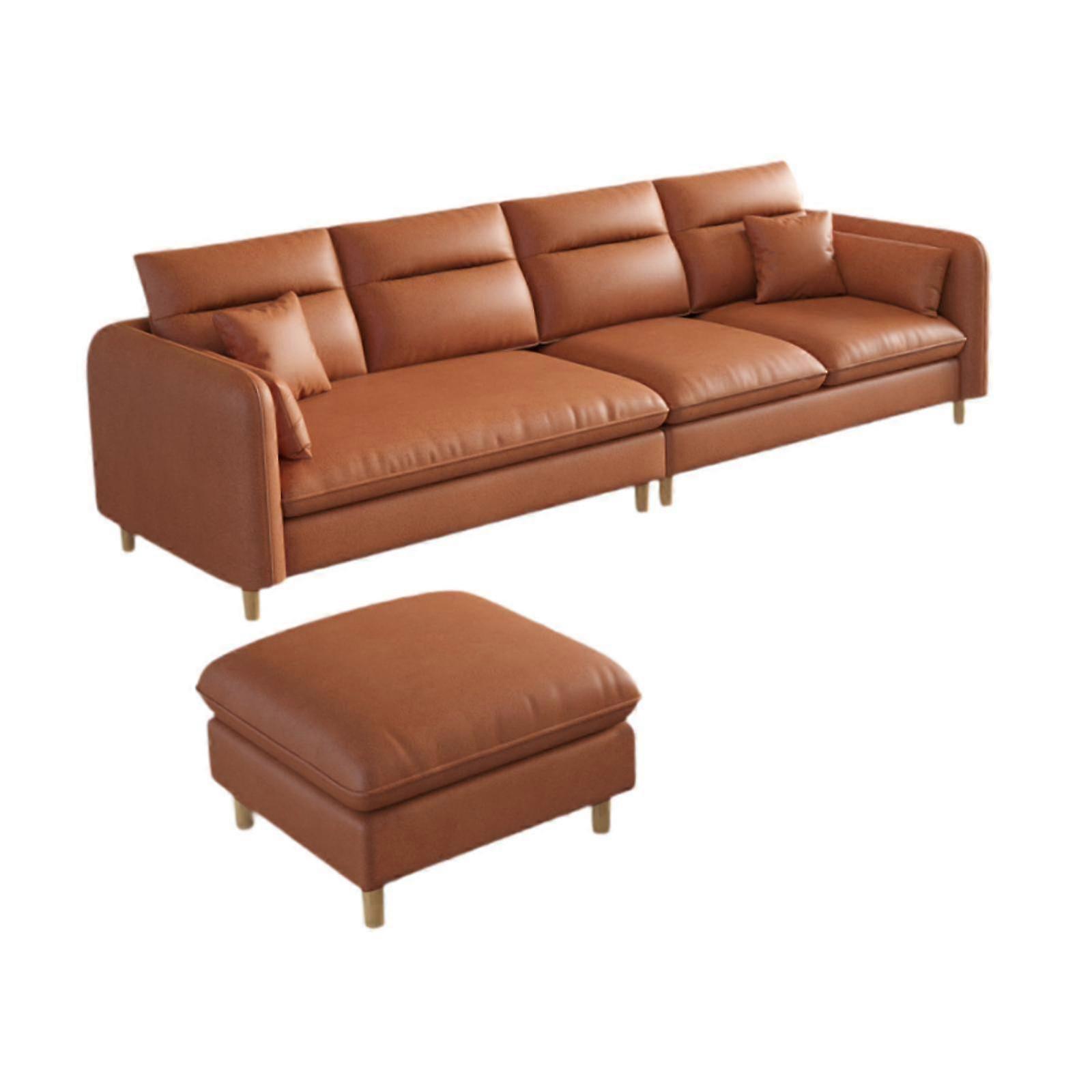 Sofa Couch Lounger High Density Foam Sofa for Small Space Apartment Lounge Orange
