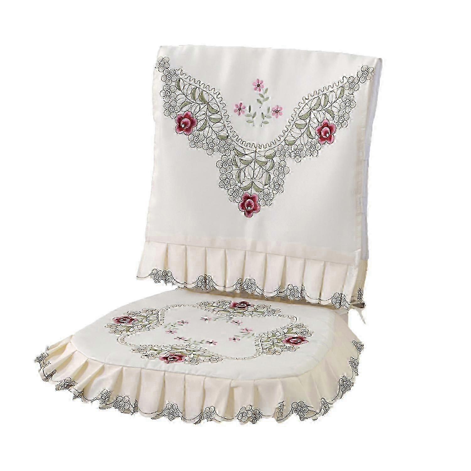 Exquisite Handcrafted Smooth Floral Pattern Long Rectangular Tablecloth Suitable for Household Use