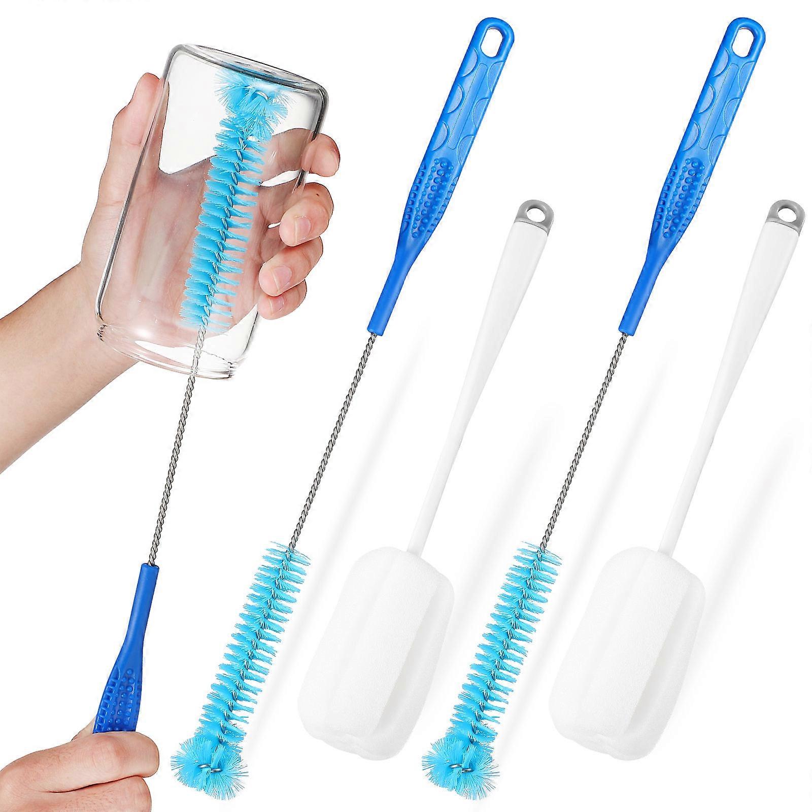 Sponge Brush Set for Cleaning – Safe Material Brushes for Cups, Water Bottles, & Beer Bottles