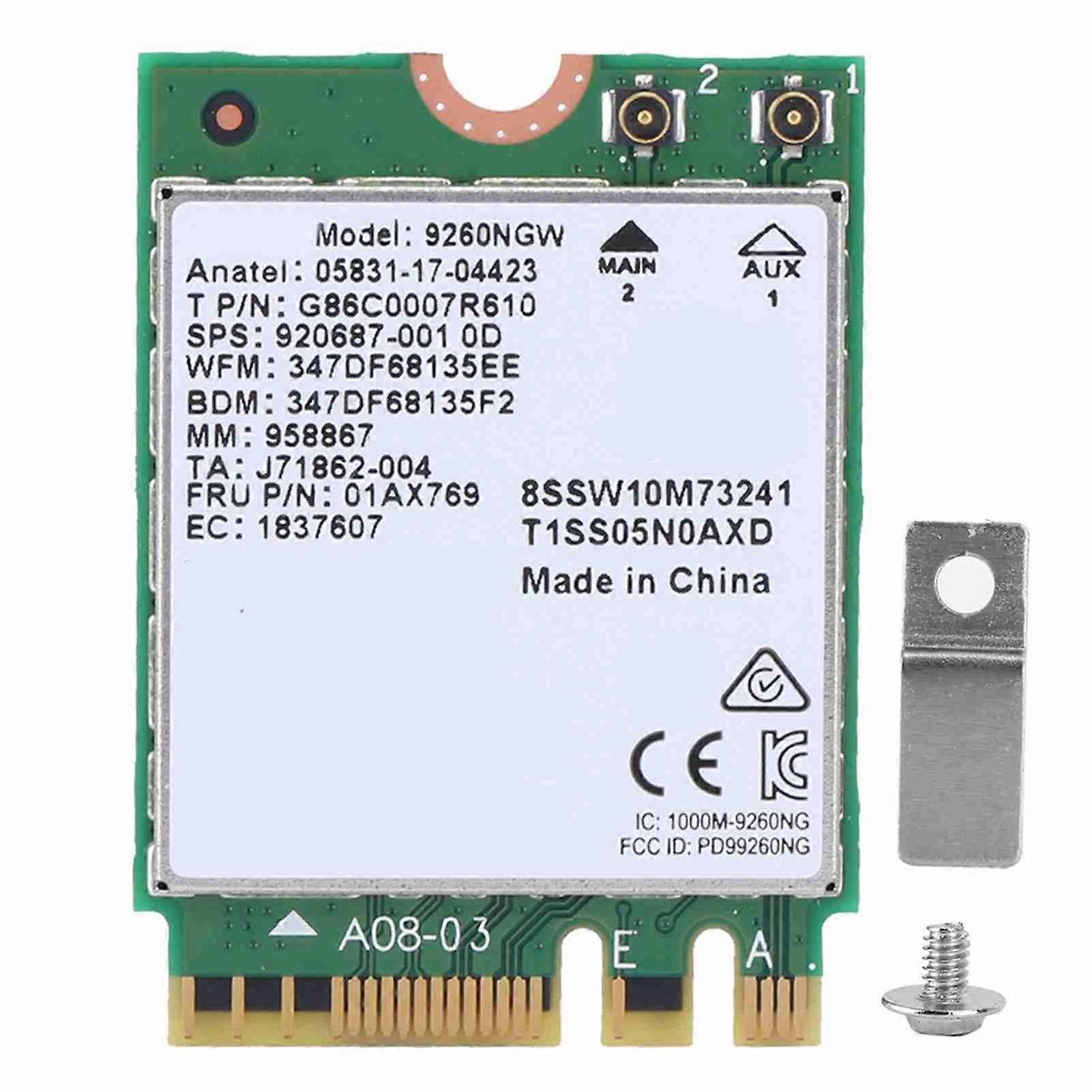Wireless Network Card 9260NGW NGFF for Intel Computer Accessories 1730Mbps 802.11ac for BT5.0