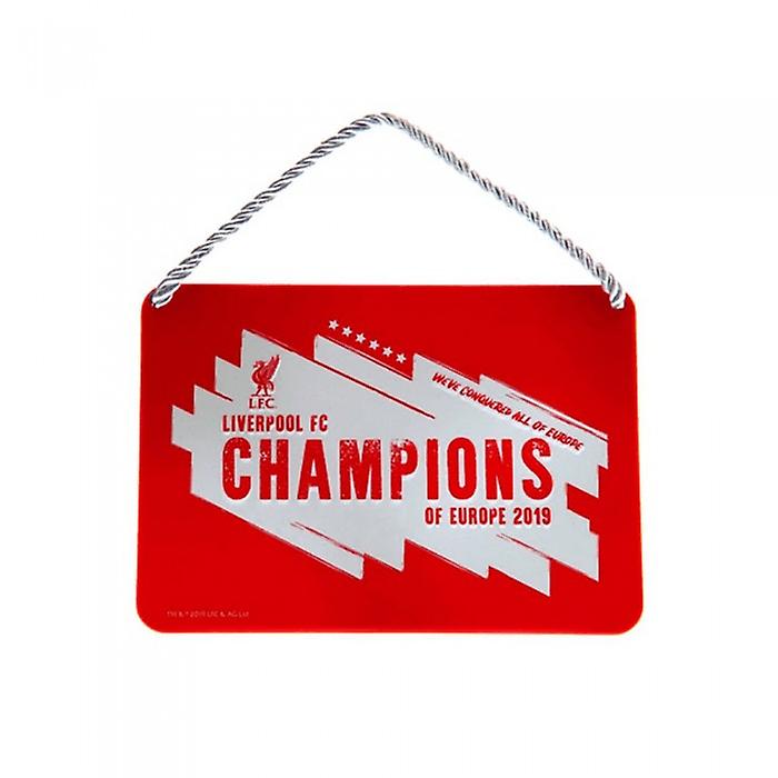 Liverpool FC Champions Of Europe 2019 Metal Sign
