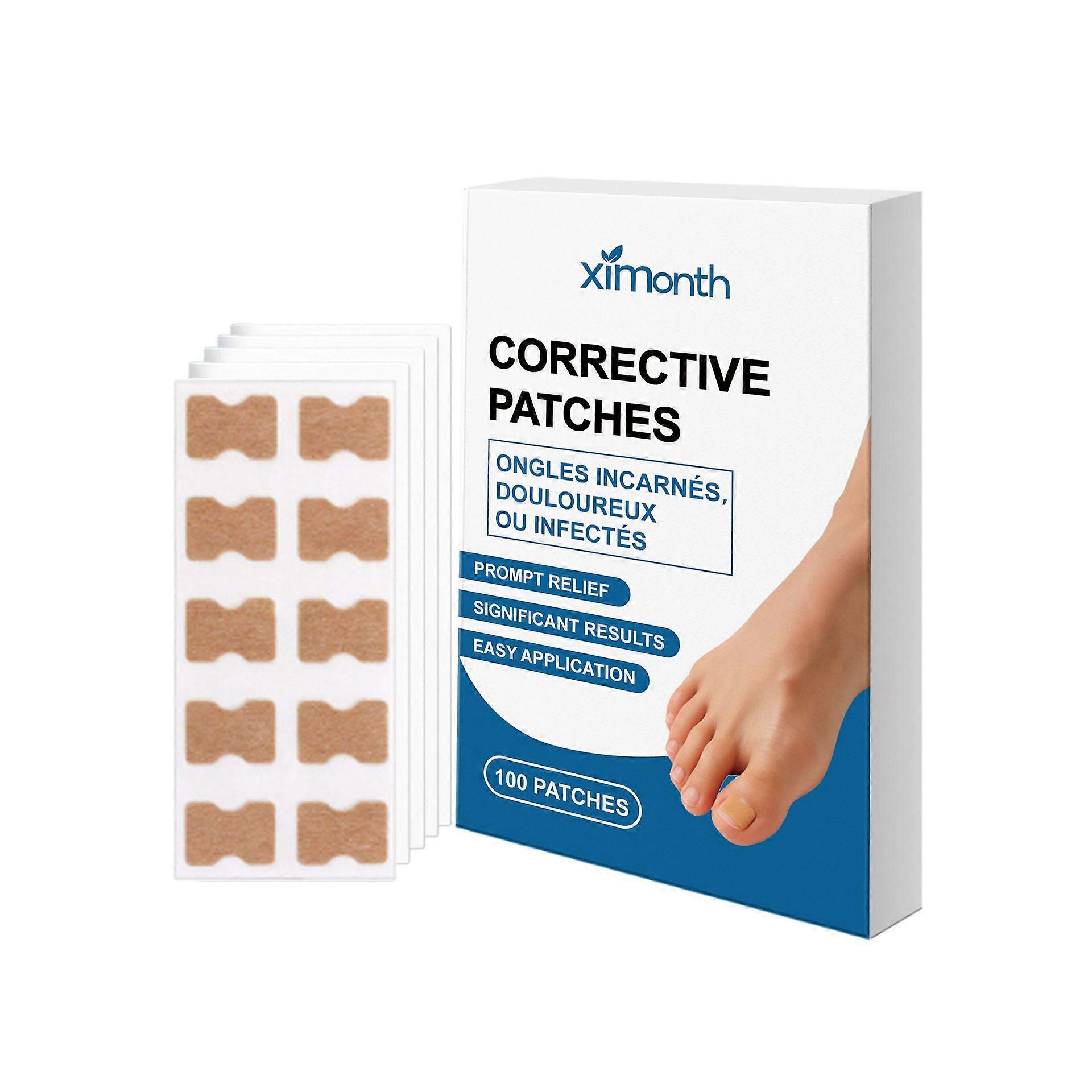 Ingrown Toenail Treatment, 100Pcs No Glue Breathable Corrector Patch, Painless Ingrown Toenail Corrector, Nail Correction Patches, Not easy to fall of