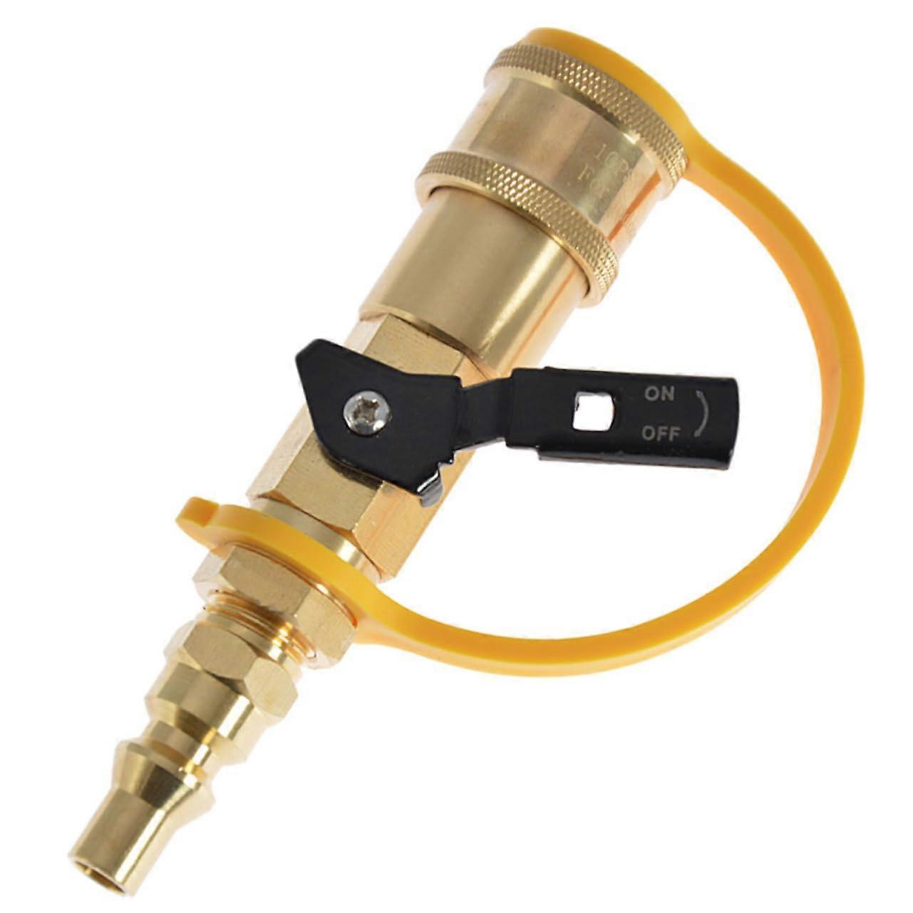 1 Set Propane Connection Set Quick Connect Adapter for Gas Grills and RVs Brass Connection with Shutoff Device for Safe Grilling