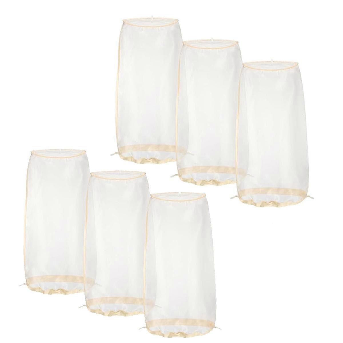 6 Pcs Wig Storage Bags Adjustable Wig Bag with Drawstring Portable Travel Organizer for Keep From D