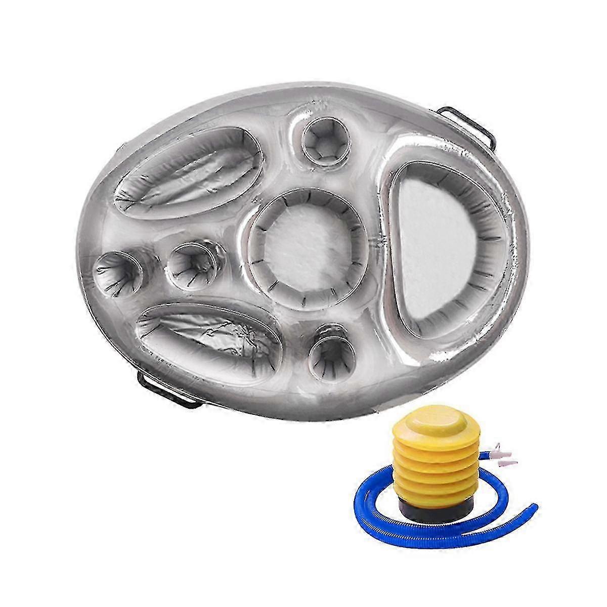 Summer Floating Tray Cup Holder for Pool Drinks - Grey