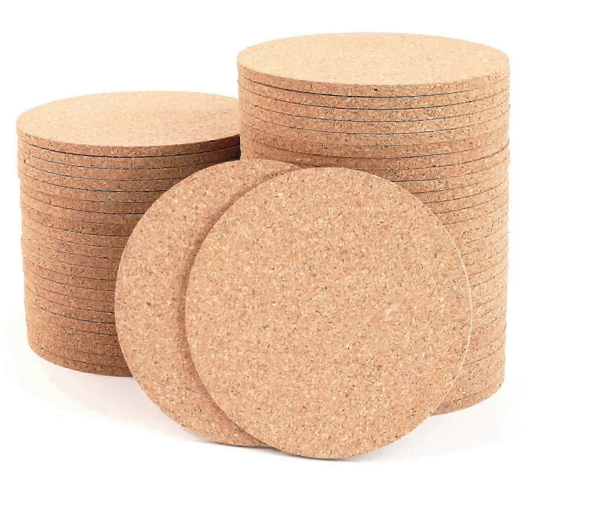 50 Empty Cork Coasters for Beverages & Coffee(飲料&コーヒー用)