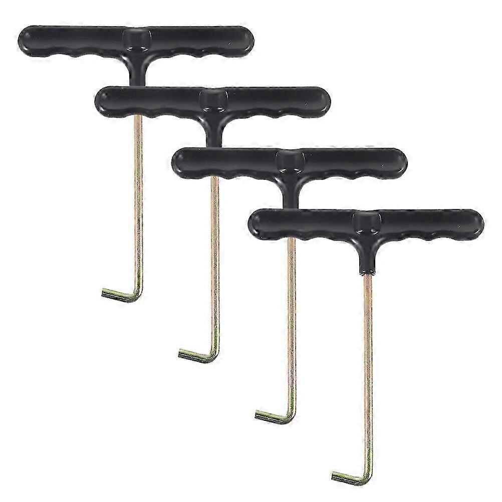 4Pcs Ice Skate Shoelace Sharpener Tool with Trampoline Hook - 13.5x11.5x1cm