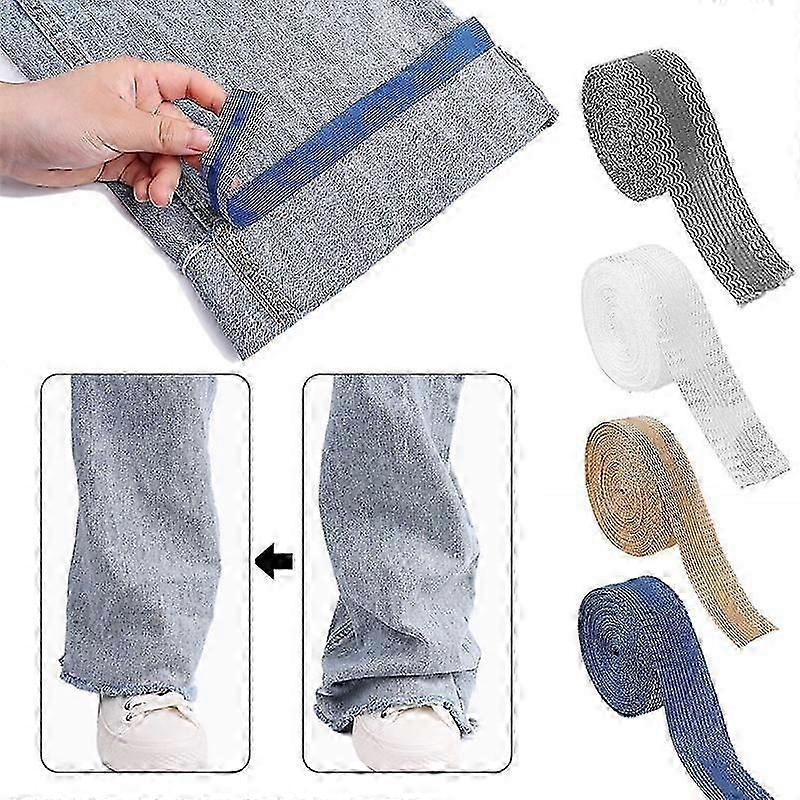 Bandă autoadezivă pentru tiv pentru blugi, 3M / 10M fără cusut Patch de reparare a îmbrăcămintei DIY
