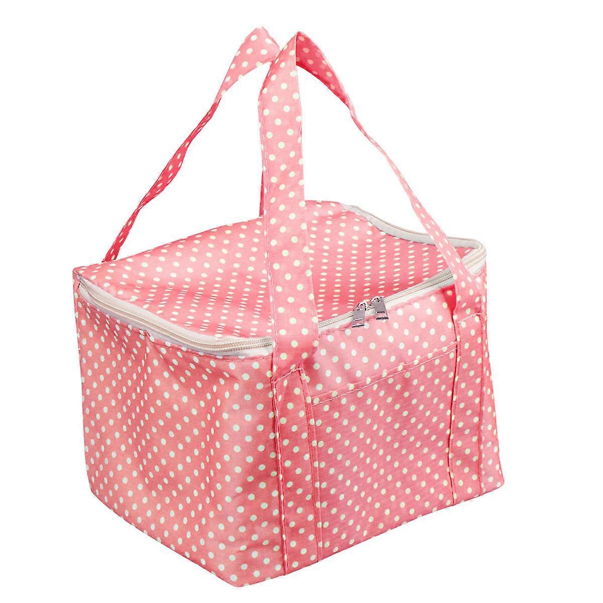 Thermal Insulation Bag Oxford Cloth Lunch Tote Pink Size 235x185cm Cold Preservation For School Picnic 1Set