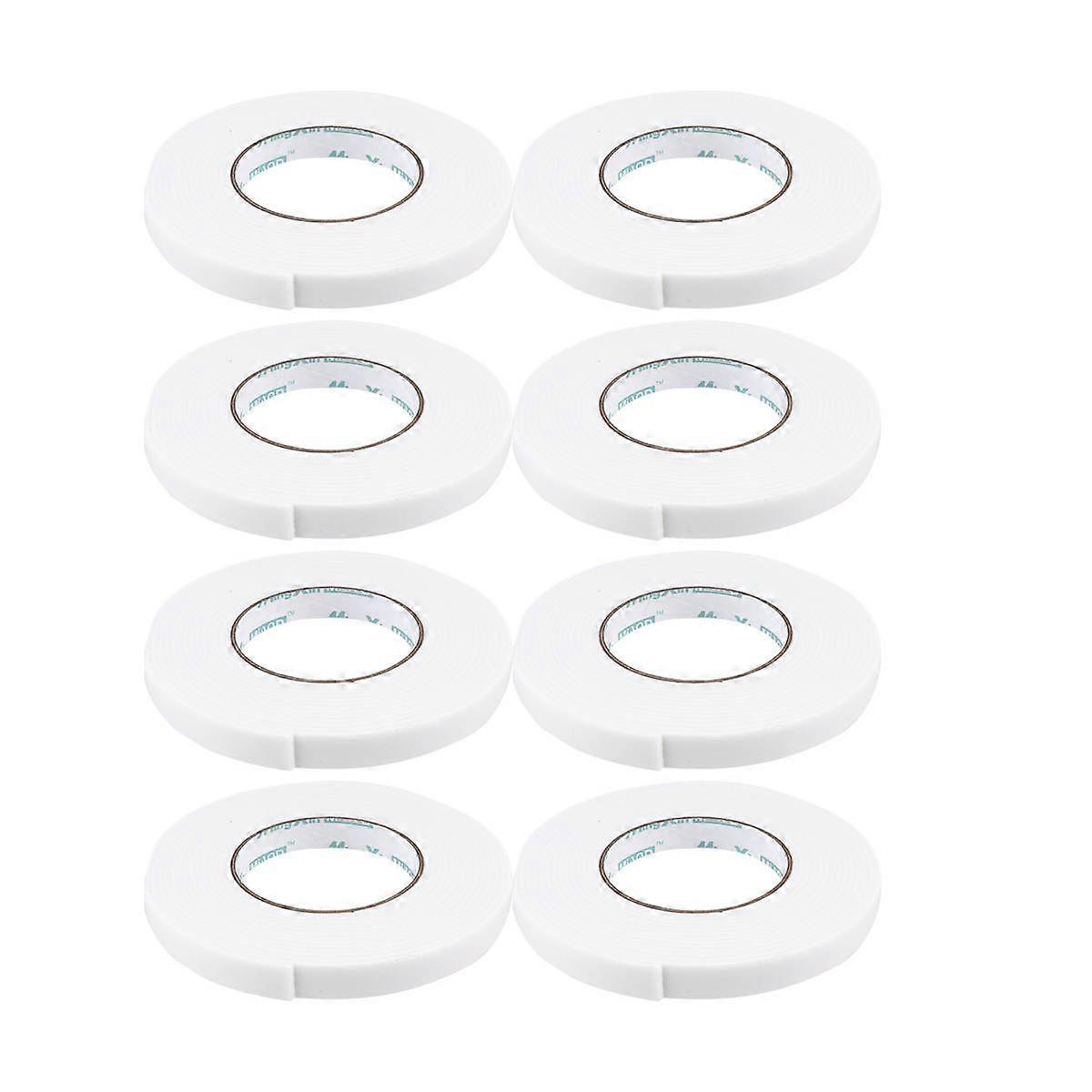 8 Rolls Double Sided Adhesive Tape for Window and Door Sealing in Home and Office (1.5cm Width)