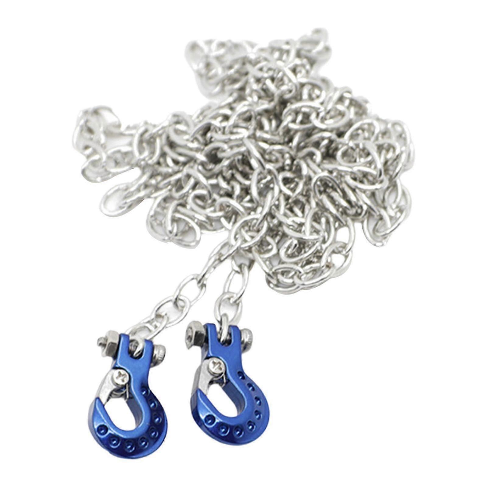 Trailer Chain with Trailer Hook for Axial SCX10 1/10 RC Crawler Decoration Blue