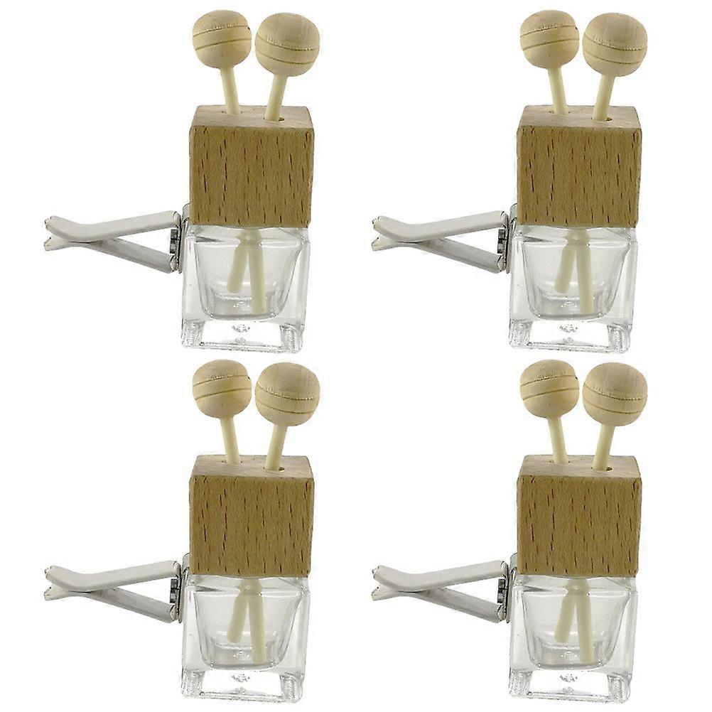 4pcs Car Perfume Glass Diffuser Bottles Essential Oils Diffuser Organizers