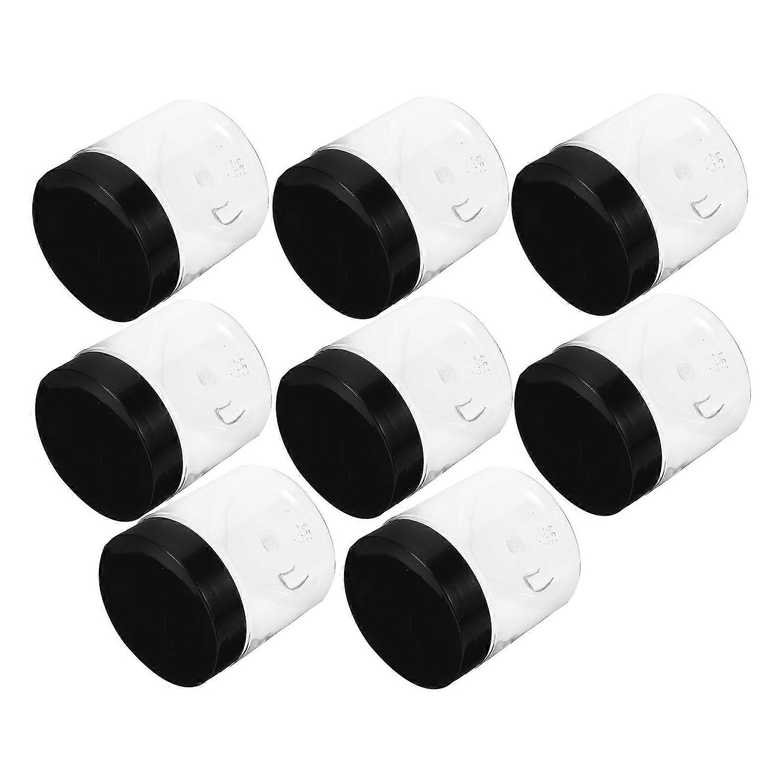 Clear Plastic Airtight Storage Canisters Set of 8 for Tea, Grains, Rice, and Nuts – Stackable Food Jars for Pantry Organization
