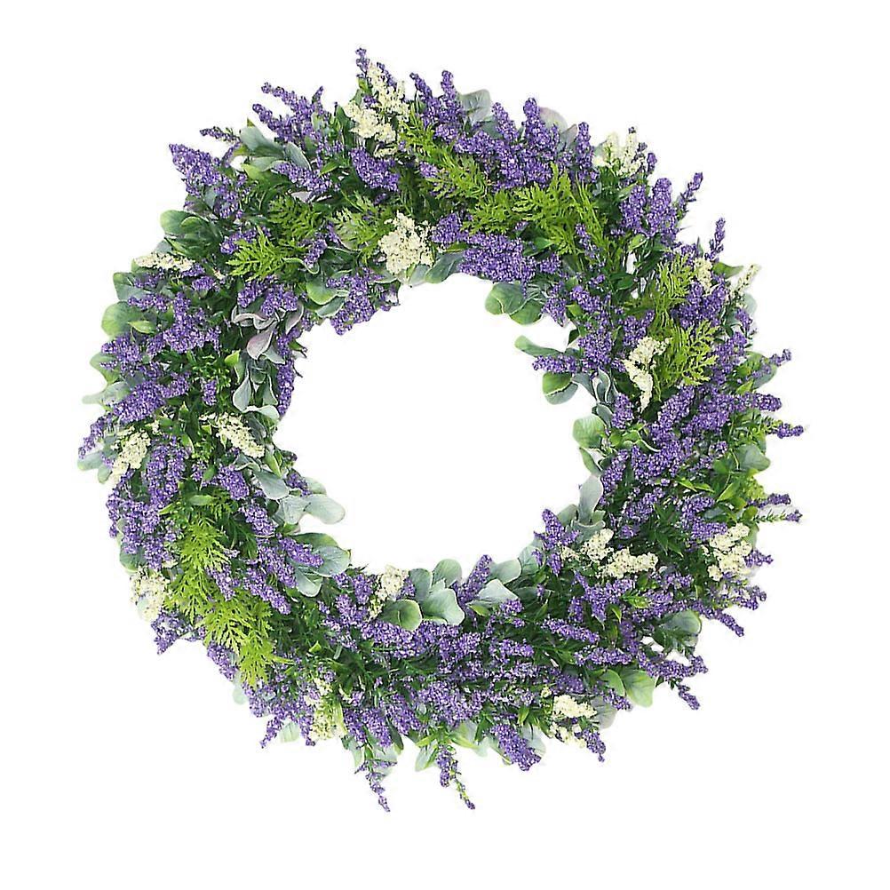 Here's a refined and engaging product description based on your input:
**1pc Lavender Christmas Wreath – Artificial Door Hanging Pendant for