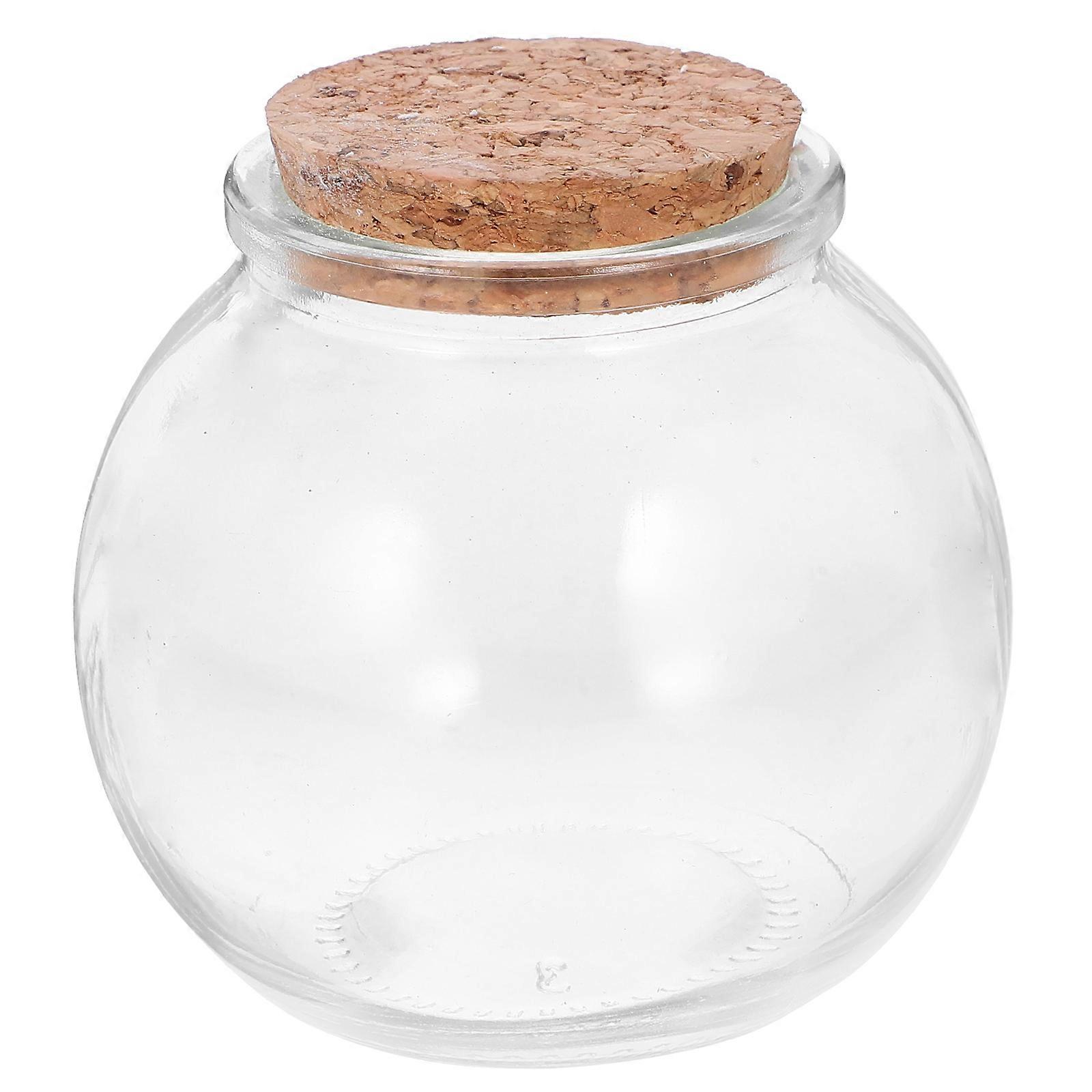 Glass Wishing Bottle 2Pcs Transparent Tiny Wishing Bottle for Versatile Storage Use