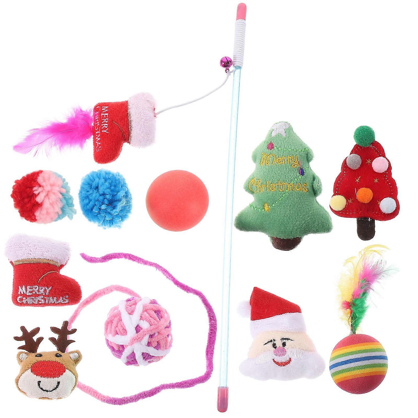 Cat Teasers Wand Portable Cat Wands Cloth Material Teasing Cats For Indoor Playtime 1Set