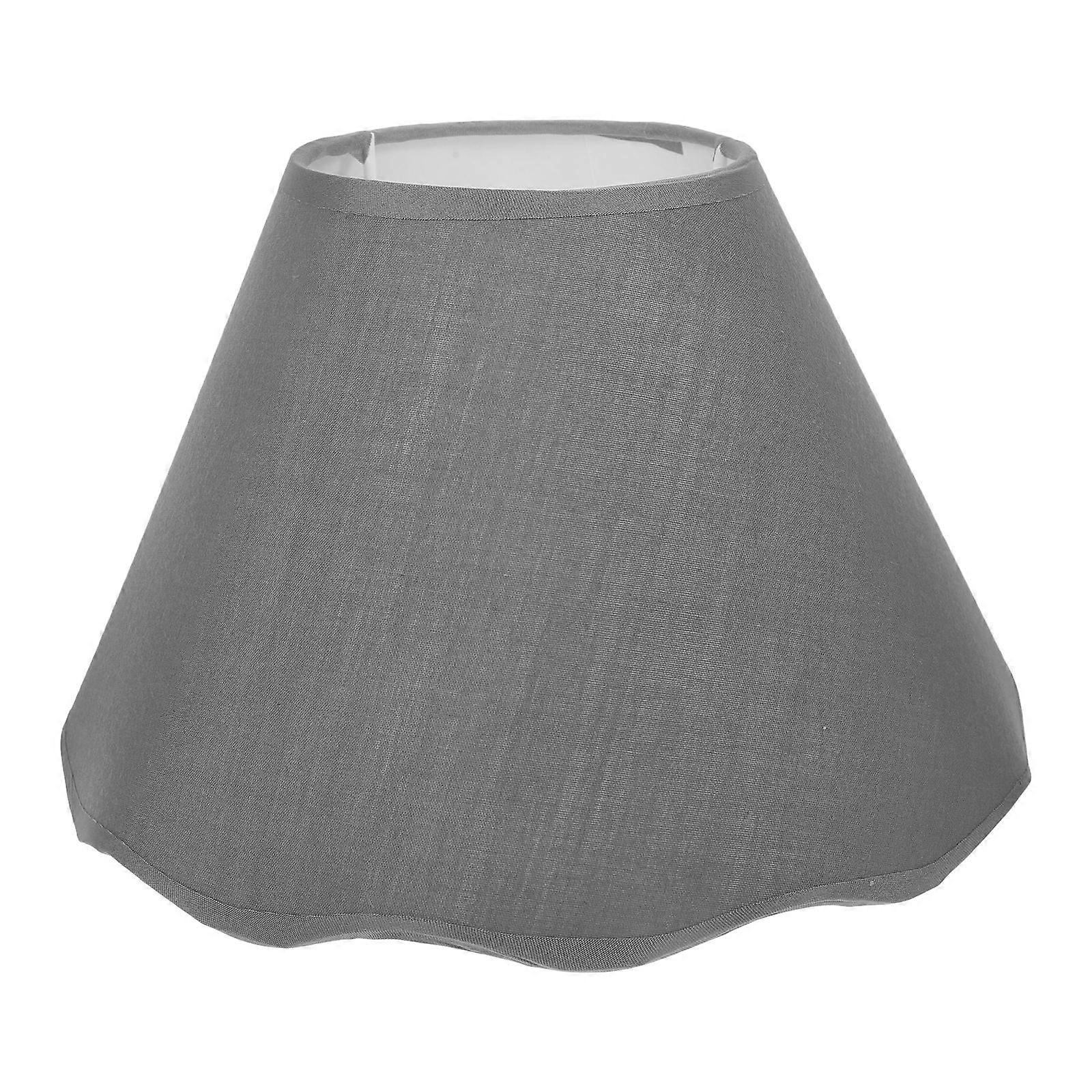 Bedside Lampshade Table Lamp Cover Decorative Lighting Hotel Grey Wave Pattern 1Set