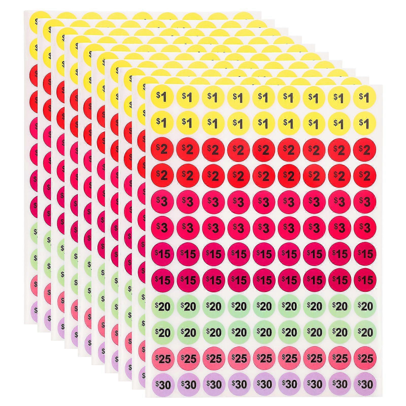 Labels For Markets Round Pricing Labels Simple Design Malls 2cm 10 Sheets