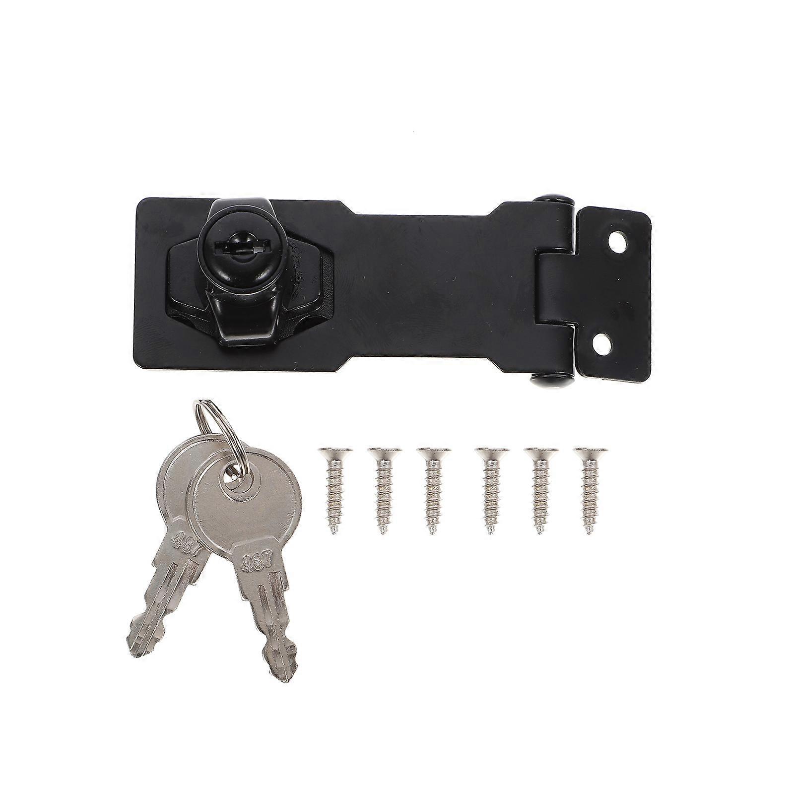 Keyed Lockable Deadbolt Hasp Anti theft Lock for Cabinet and Drawer