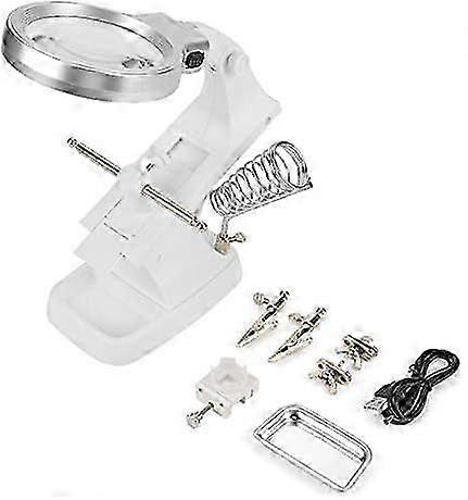 Soldering Hand with LED Light Multifunction Third Hand Holder for Electronics