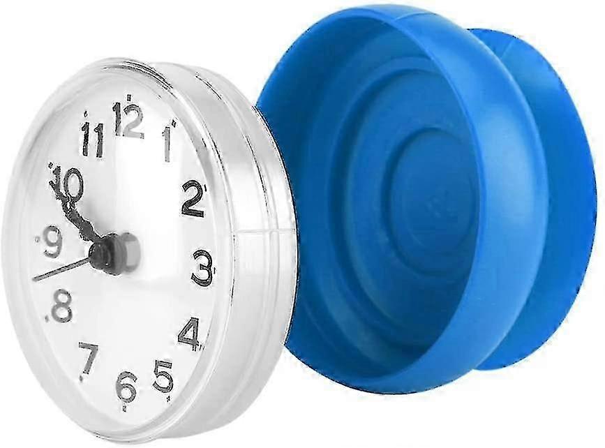 Suction Cup Wall Clock - Waterproof Bath and Shower Clock (Blue)