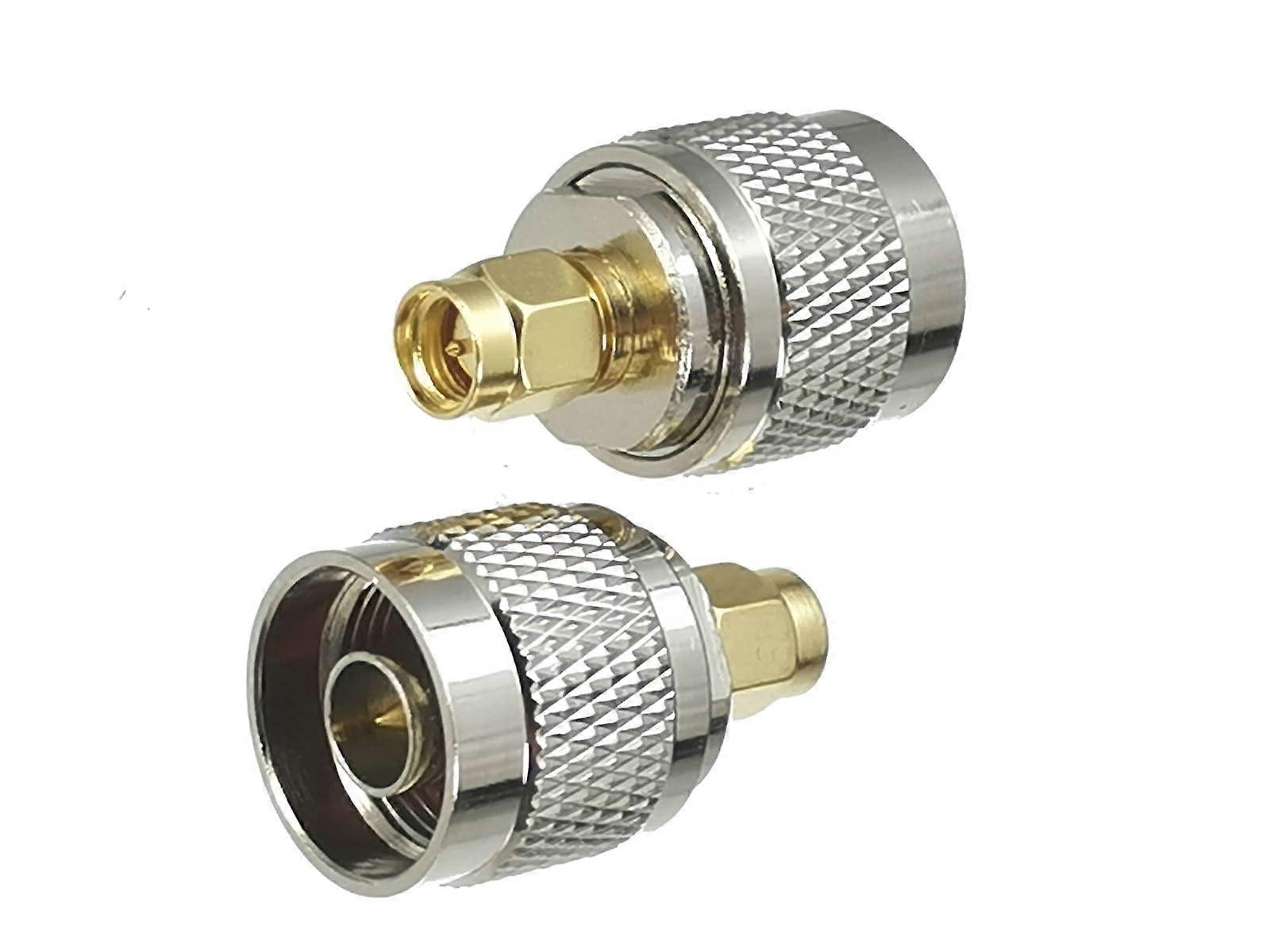 SMA to UHF PL259 SO239 Adapter Connector - 2 Pack, Straight RF Coaxial Brass, Compatible with N/BNC/SMA