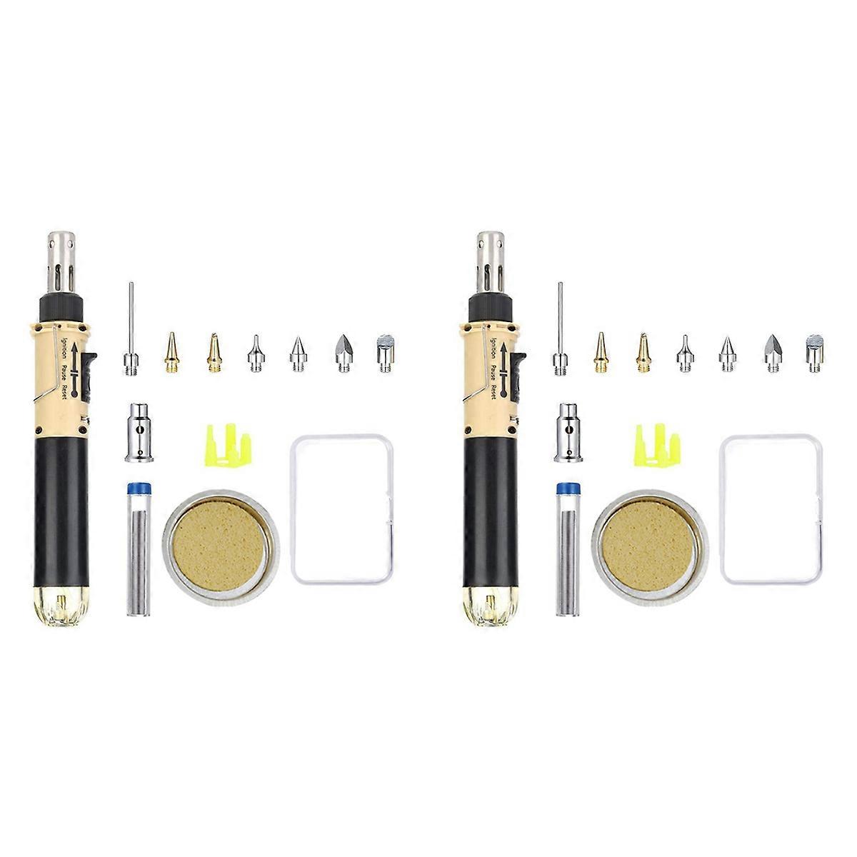 12 in 1 Butane Gas Soldering Iron Kit Adjustable Cordless Solder Tool