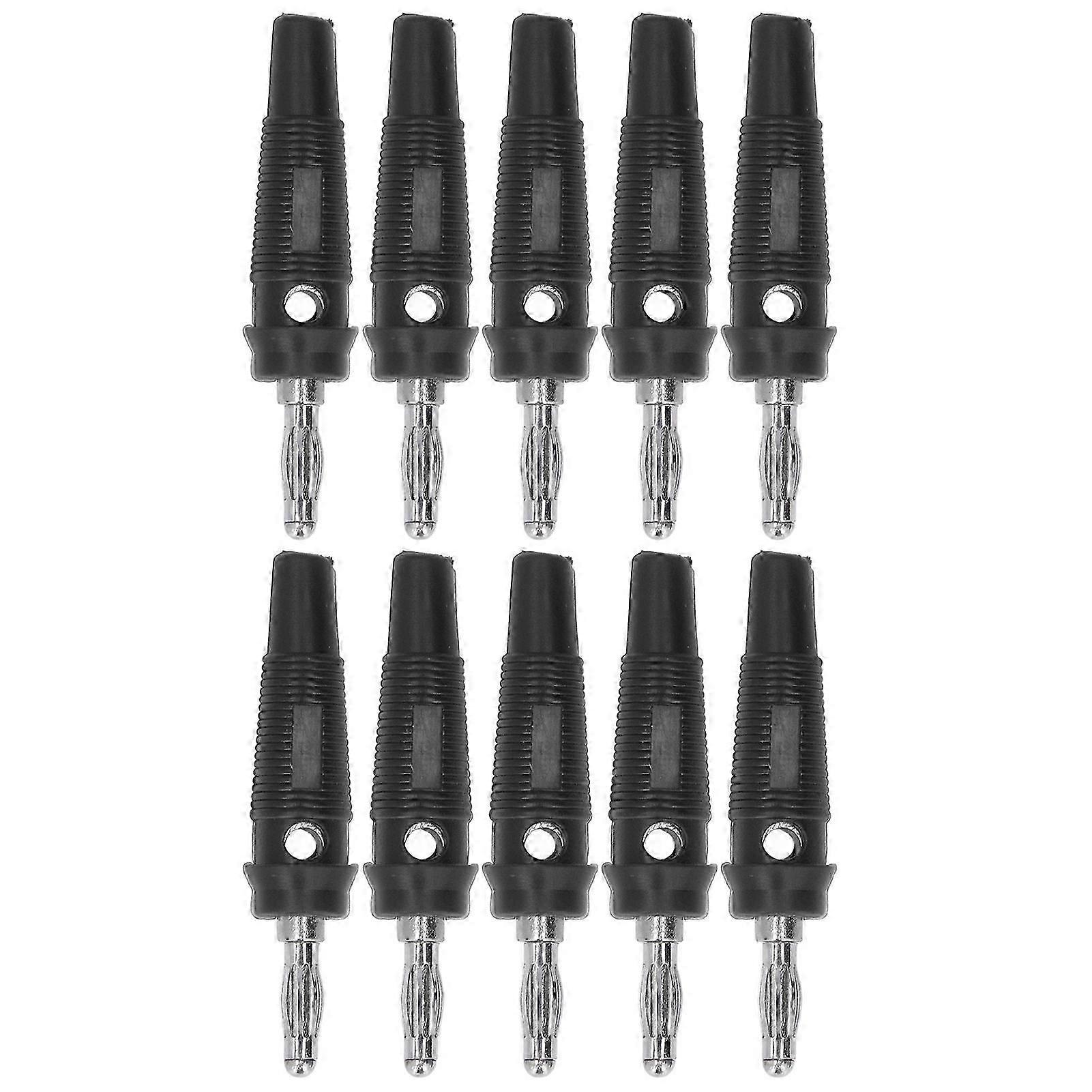 10pcs/set 4mm Banana Plug Socket Terminal Connector for Welding Machinery Charging GeneratorsBlack