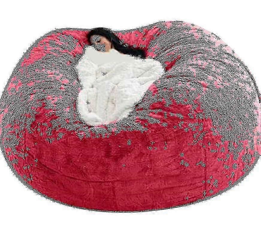 Lazy Sofa Bean Bag Étable Fourrure Artificielle Sac Haricot Canapé