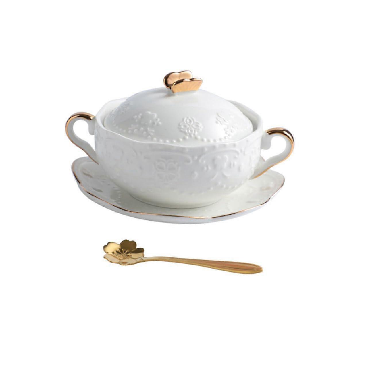 Bird Nest Bowl Vasitos con Tapadera Pot with Lid Hot Pot Clay Pot Cups Soup Bowls