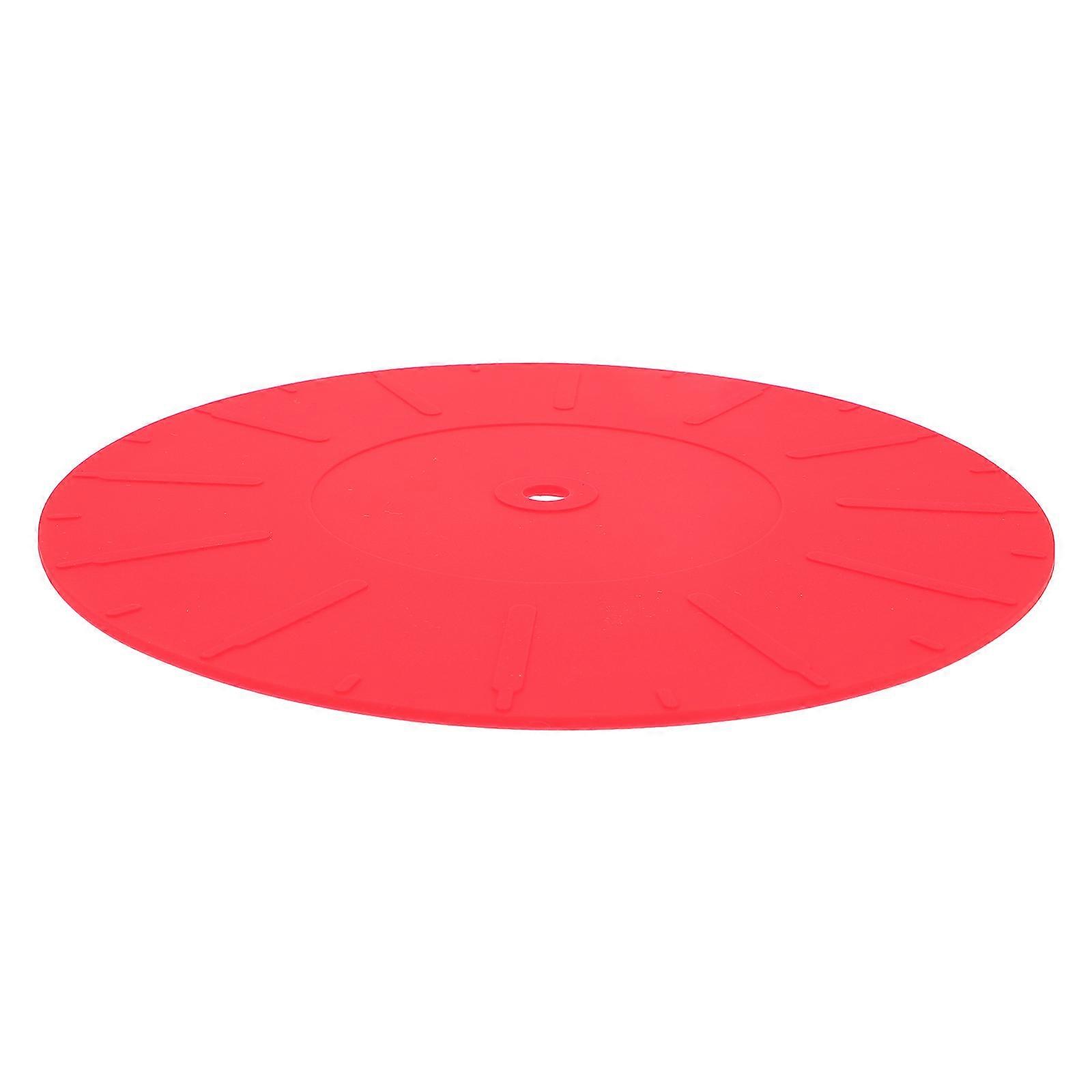 Silicone Record Player Mat with Anti-static Function for Home Use Red 170mm